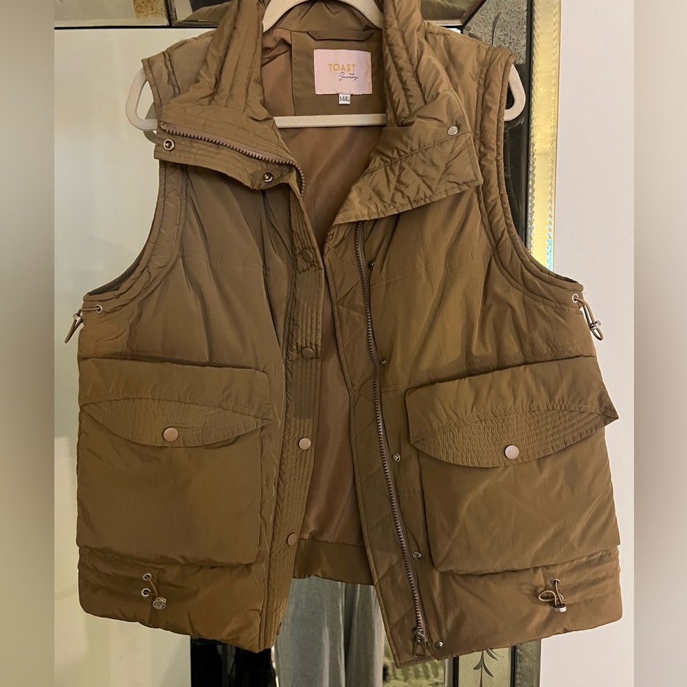 Oversized Khaki Vest